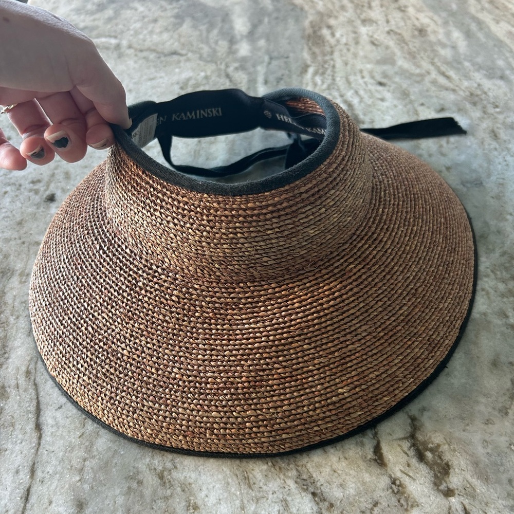 Helen Kaminski Tan Straw Visor - Picture 2 of 6